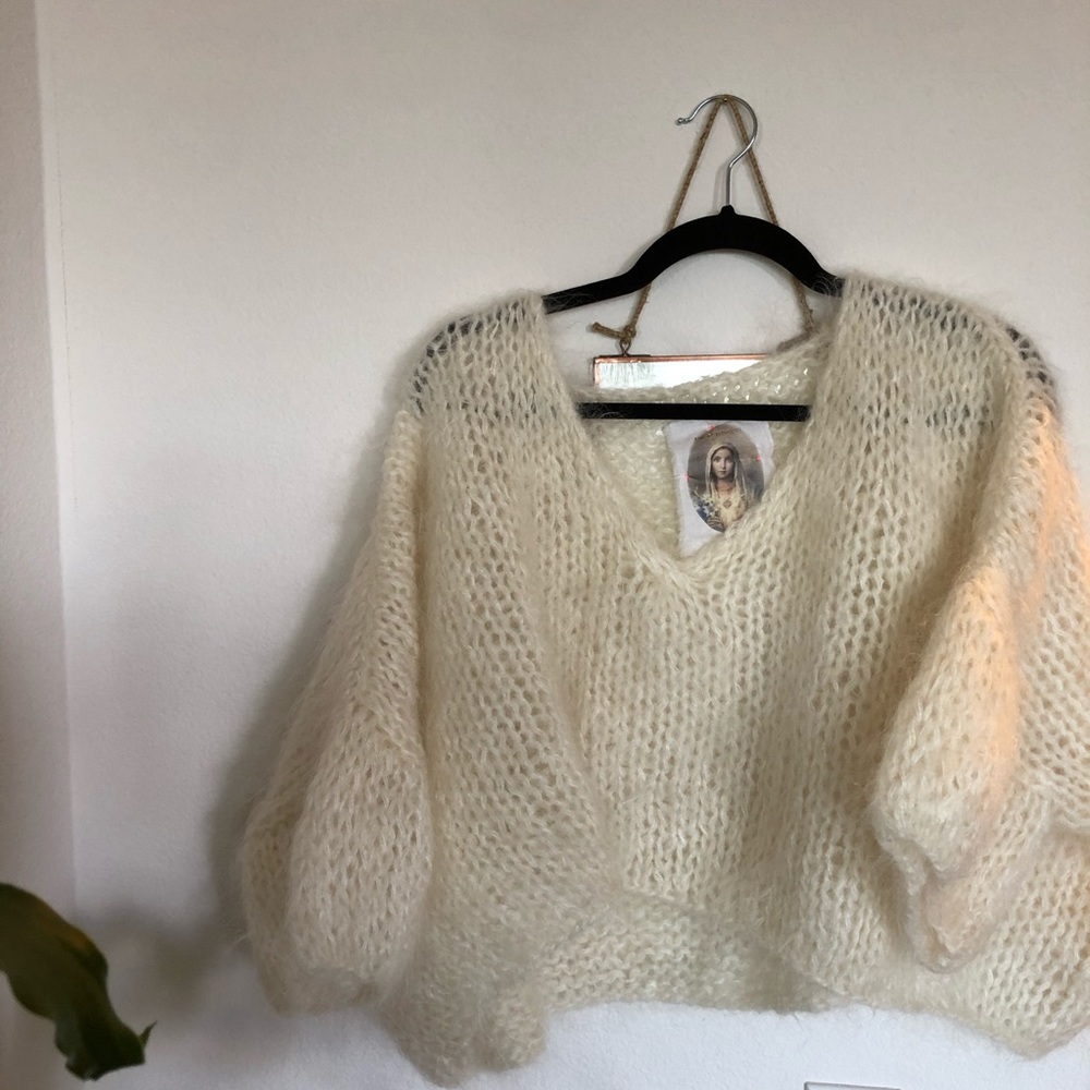 The Bernardette Mohair Pullover, Crop Sweater